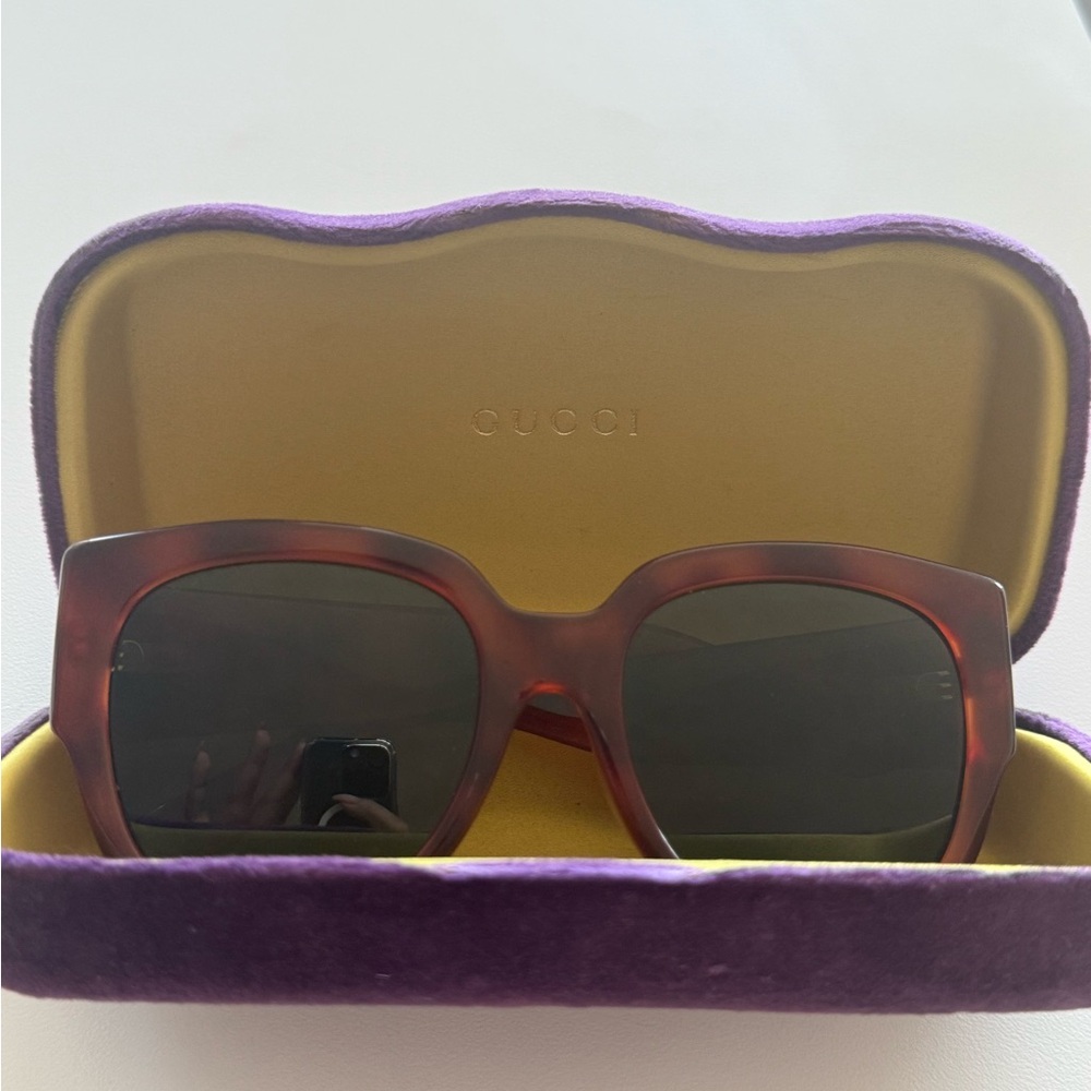 Gucci Brown Oversized Sunglasses